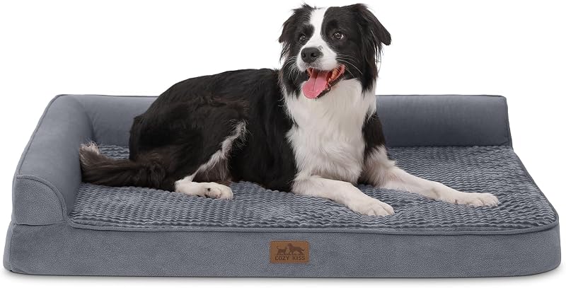 Orthopädisches Hundebett Waschbar für Sehr Große Hunde, XL Grau