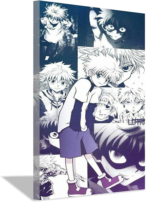 Amazon ハンター ハンターキルアゾルディックアニメキャンバス絵画アートポスターアニメファン寝室リビングルームオフィス家の装飾ポスター絵画50x70cm x28inch フレームなしポスター2 ウォールステッカー オンライン通販