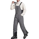 FREE SOLDIER Men's Insulated Waterproof Snow Bibs Ski Overalls