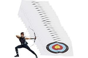 Archery Target Paper, 20PCS 24Inch/16Inch 10 Ring Shooting Targets Paper, Hunting & Shooting Practice Clear Painting Archery 