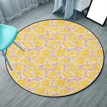 Alfombra redonda antideslizante para sala de estar, dormitorio, baño