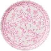 Coterie Pink Floral Paper Plates (Set of 10 Small plates) - Pink and White Paper Plates For Bridal and Baby Shower, Garden Party, Birthday Party - Floral Paper Plates | 9.25&rdquo; Fancy Paper Plates