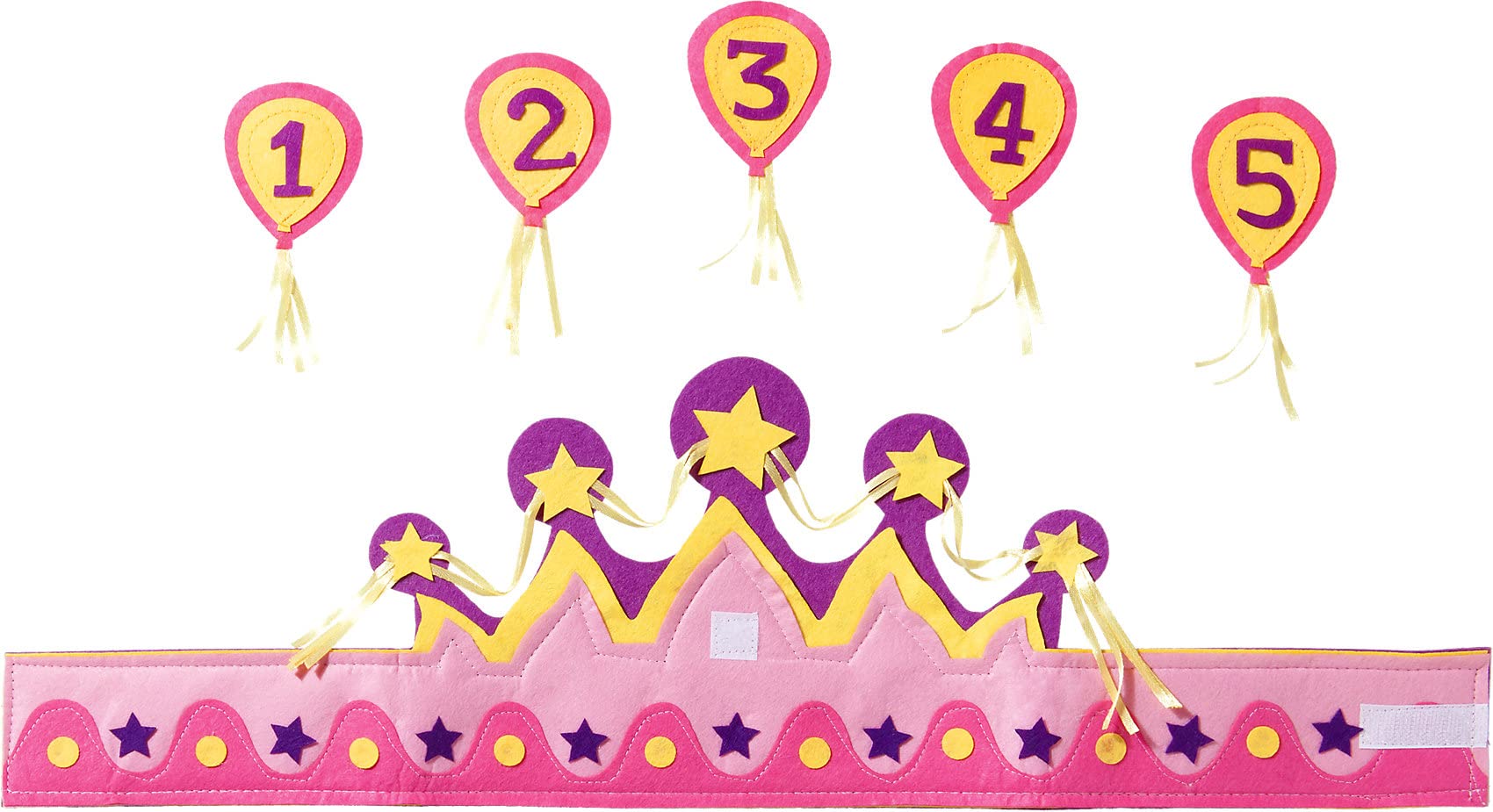 Folat - Birthday Crown Girl Age 1-5 Years - Multi Colors