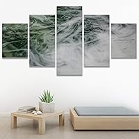 SIGNWIN 5 Panel Canvas Wall Art Modern Art Abstract Closeup Industrial Modern Art Multicolor Patterns for Home Decorations Ready to Hang - 60