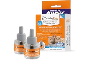 ThunderEase Multicat Calming Pheromone Diffuser Refill | Powered by FELIWAY | Reduce Cat Conflict, Tension and Fighting (60 Day Supply)