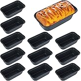 LANIAKEA 12PCS Mini Loaf Pan for Baking Bread 6.1 x 3.4 x 1.9 Inches Non-Stick Baking Bread Pan Carbon Steel Baking Pans for Meatloaf, Homemade Bread, Cake and Brownies