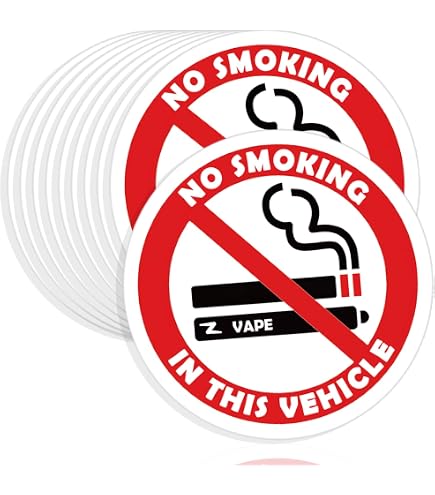 Amazon.com - 10 Set Warning Signs No Smoking No Vaping Car Sticker or  Static Cling Decal Inside Car Window 2.5 x 4 Inch (Static Cling Decal 2)