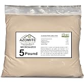 Azomite Organic Micronized Trace 0-0.2 Fertilizer Bulk Bag of 67 Essential Minerals OMRI Certified, 5Lbs Tan