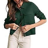 Shy Velvet Women 2026 Shackets Jacket Patch-Pocket Sweaters Merino Cardigan Open Front Button Down Cropped Jackets