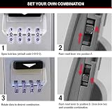 Master Lock Light Up Dial Key Safe Medium Wall Mount Grey Zinc Outdoor Home view 7