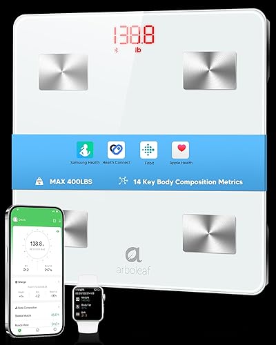 arboleaf Smart Scale for Body Weight and Fat, Bluetooth Digital ...