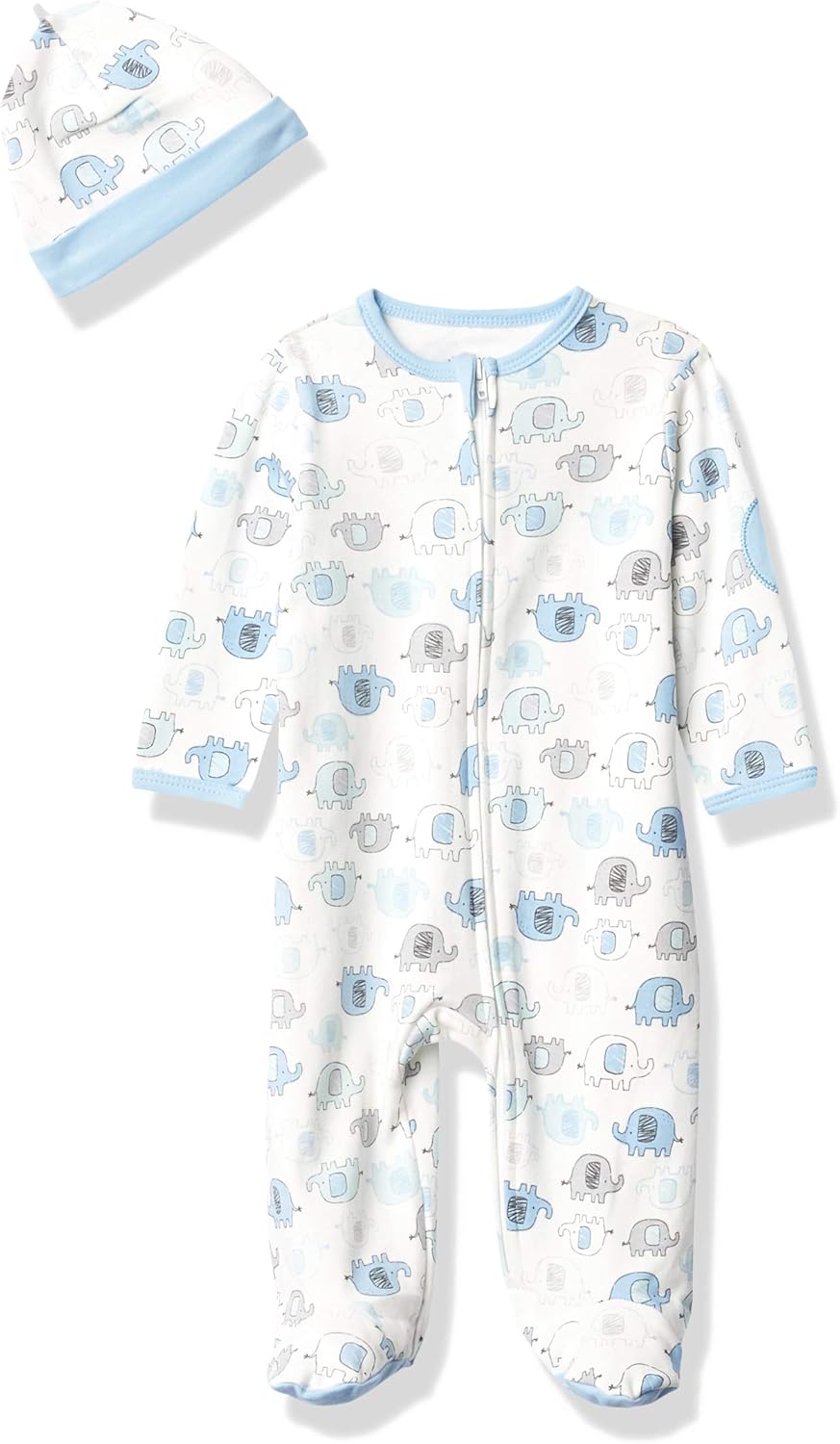 Little Me Boys' 2Piece Footie & Cap Set Clothing