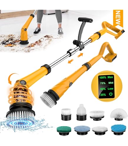Amazon.com: 1500 RPM Electric Spin Scrubber for DeWalt 20V Battery