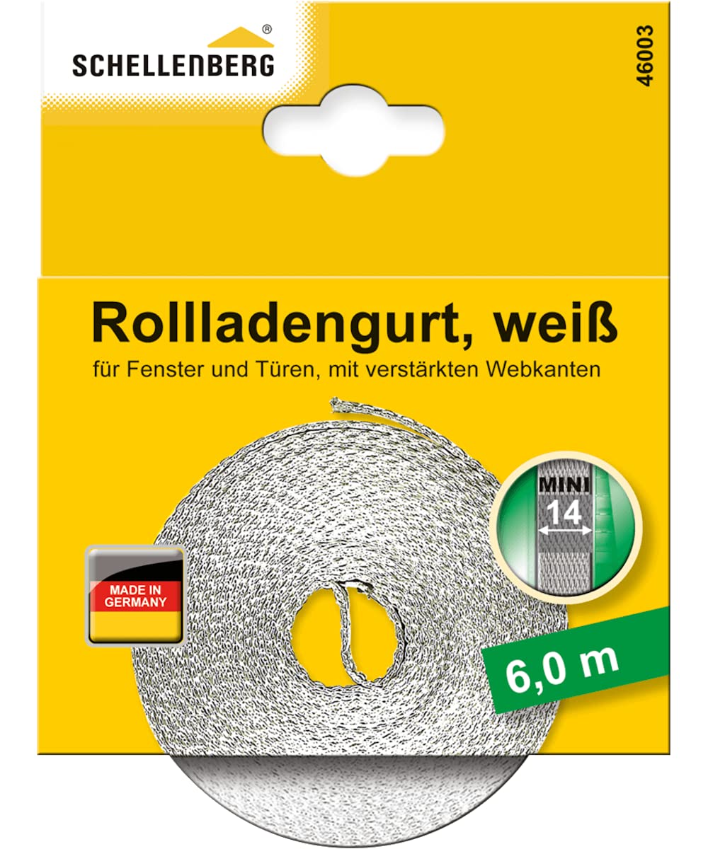 Schellenberg 46003 Roller Shutter Belt 14 mm / 6.0 m White
