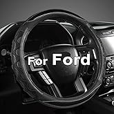 GIANT PANDA Car Steering Wheel Cover for Ford F150 F250 F350 Expedition 15.5-16 inches - Black