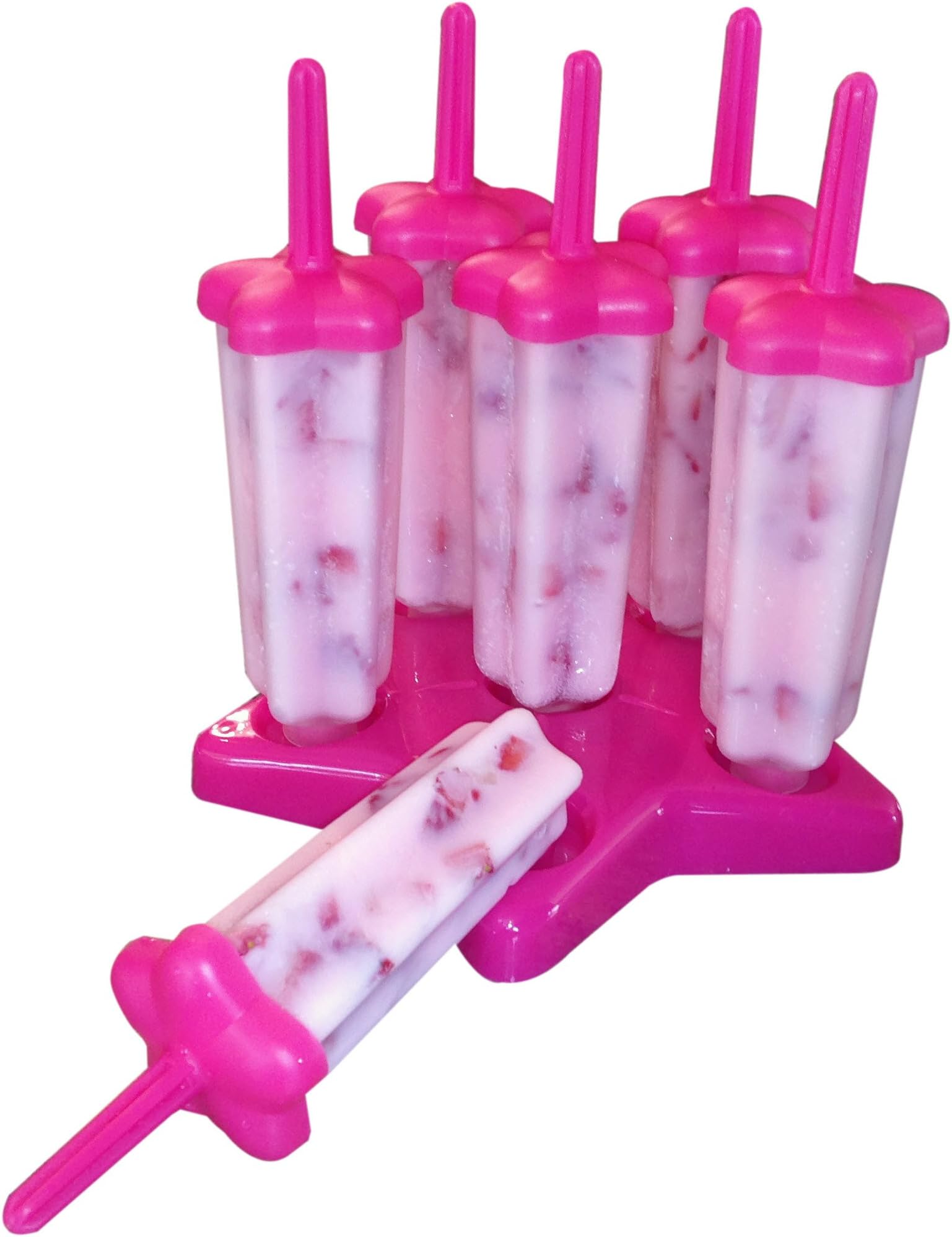 Star Popsicle Molds - Plastic - Set of 6, 3 oz. molds - Red -