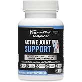 nutriEffect Active Joint Support Supplements | Supports Bones, Muscles & Tissue | Promotes a Healthy Metabolism | Natural Ingredients - Essential Nutrients for Growth & Repair | 60 Count