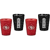 Rico Industries NFL Football Standard 2oz Collectors/Dessert Ceramic 4-Pack Shot Glass