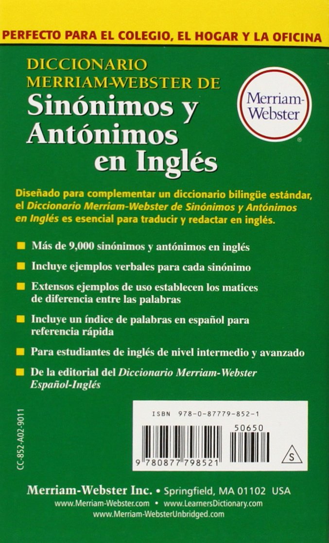 Sinonimos Y Antonimos En Ingles