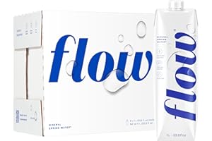 Flow Alkaline Spring Water, 100% Naturally Alkaline,1L (Pack of 6)