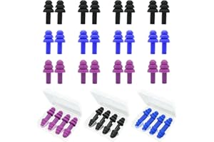 Ear Plugs for Sleeping,12 Pair Earplugs Noise Canceling Soft Silicone Ear Plug Reusable Earplugs for Sleep,Concert,Swimming,S