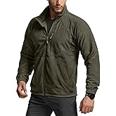CQR Men's Full-Zip Tactical Jacket, Soft Warm Military Winter Fleece Jackets, Outdoor Coats with Zipper Pockets