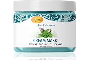 SPA REDI - Body and Foot Cream Mask, Mint and Eucalyptus, 16 Oz - Pedicure Massage for Tired Feet and Body, Hydrating, Fresh Skin