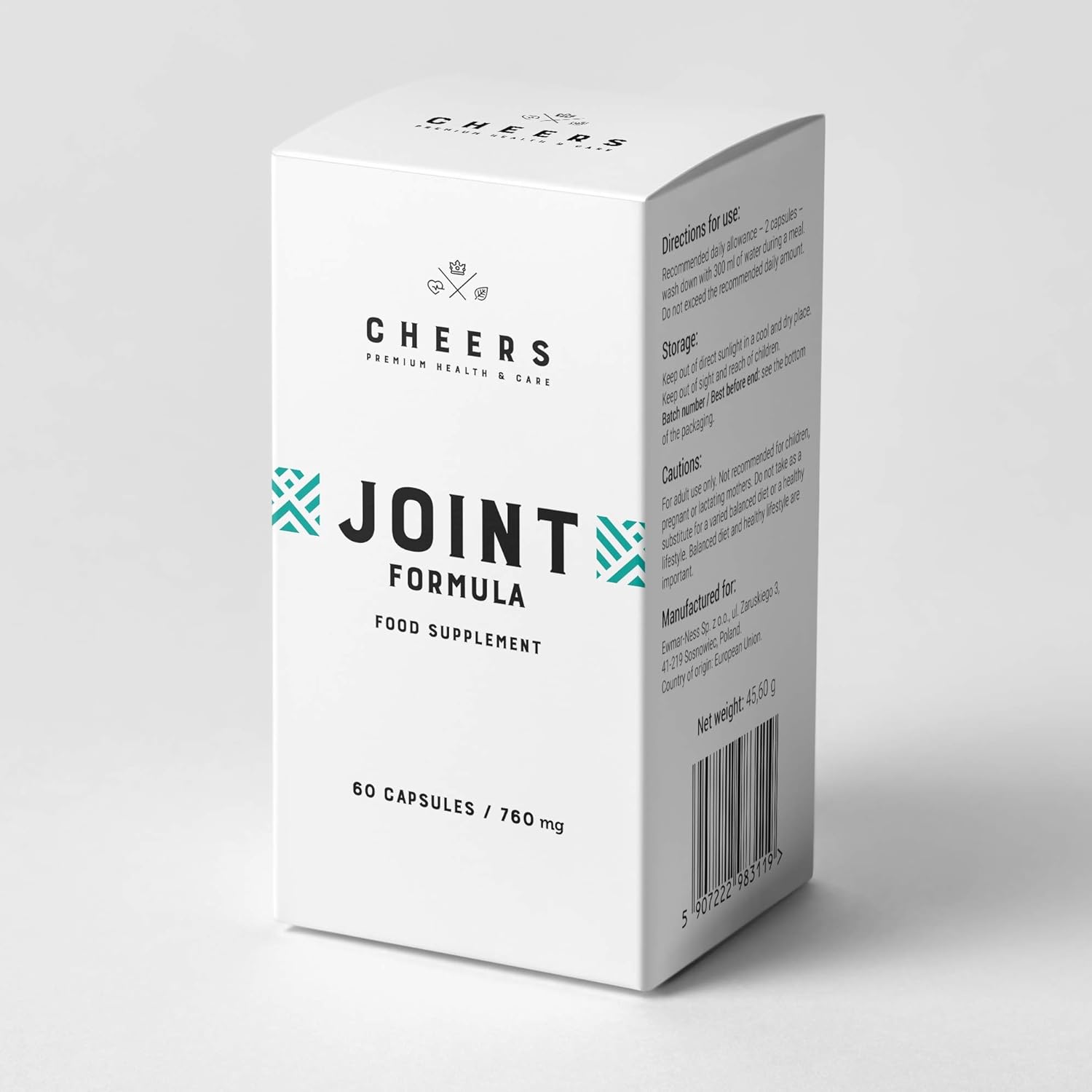 CHEERS, Joint Formula, 60 Capsules, Joint Support Supplement for Adults Joint Health Supplement with Vitamin C - Image 3