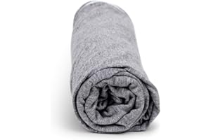 Pharmedoc Pregnancy Body Pillow Cover Replacement for U Shaped Body Pillow with Solid Body ONLY- Jersey Cover Only - Grey