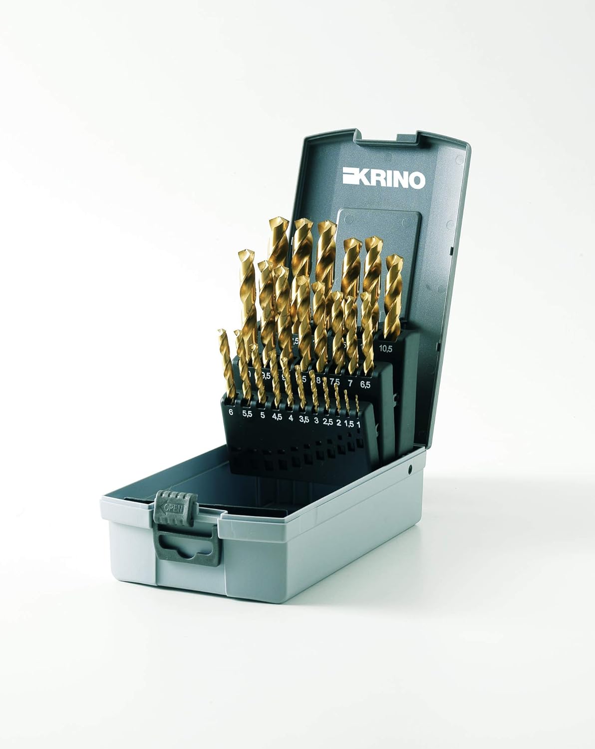 KRINO 01170302 HSS-G TIN Bits RETTIFICATE Titanium, Set of 25, Steel
