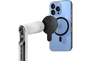 AERBEIS Phone Magnetic Mount Adapter for Magsafe Insta360 Flow Pro/Flow- Insta 360 Clamp Magnet Plate with Metal Ring Insta360 Gimbal Stabilizer Accessories