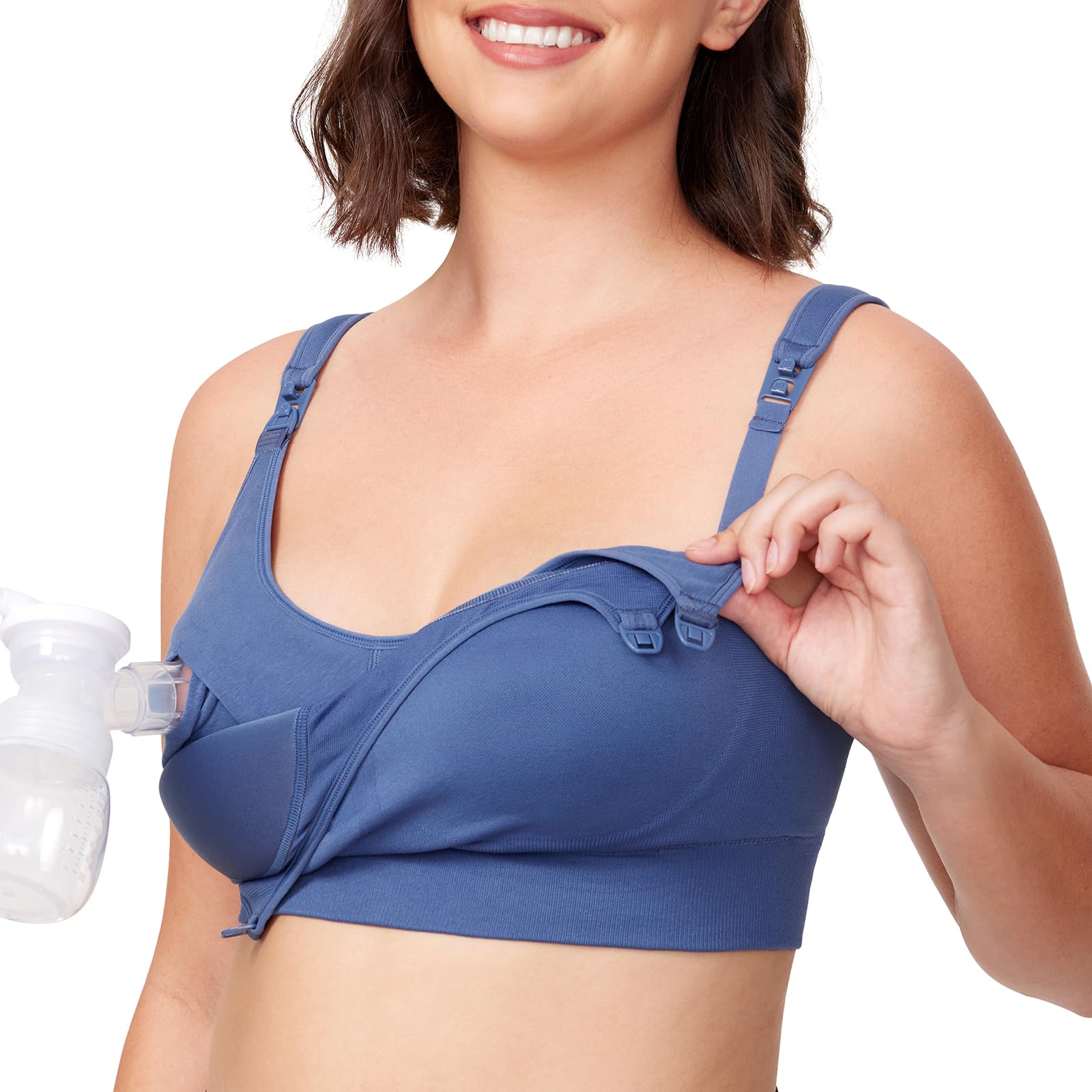 Photo 1 of Momcozy Pumping Bra Hands Free, All-in-One Nursing Bras for Breastfeeding & Pumping, Fixed Padding for Enhanced Shape