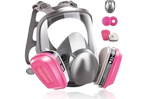 VOCITXI Full Face Respirator Mask - 6800 Reusable Gas Mask Anti-fog with 60921 Filters Prevent Dust Fumes Vapors Widely Used for Painting, Sanding, Polishing, Spraying and Other Work Protection