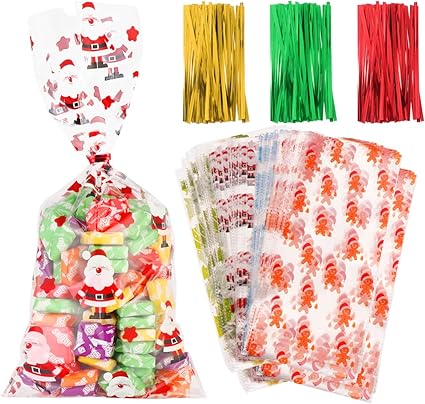 christmas themed treat bags