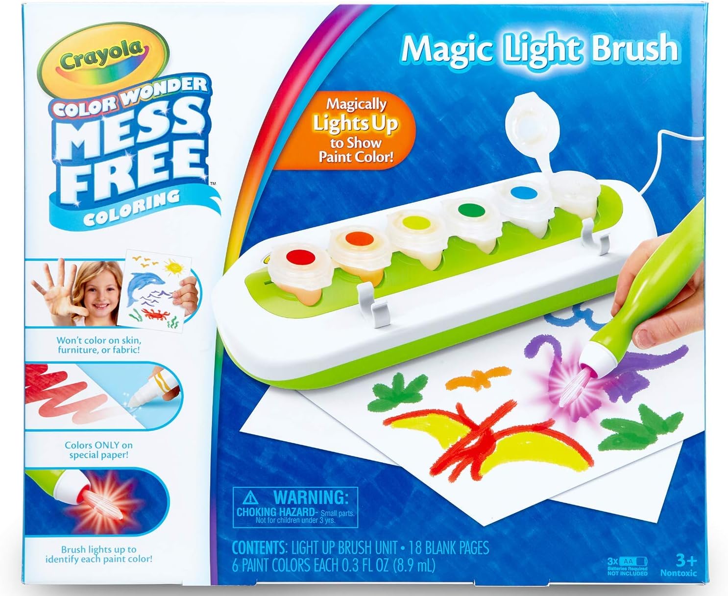 Crayola Color Wonder Mess Free Magic Light Brush 2.0 Paint Set, Gift for Kids Age 3+: Toys & Games