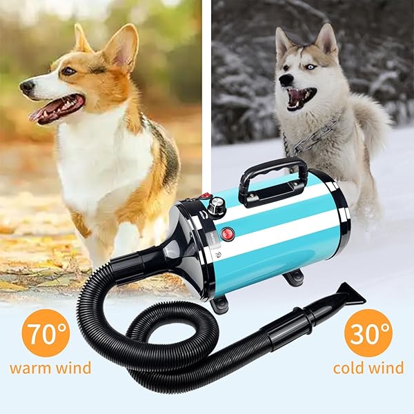 XAPIGO DOG DRYER,HIGH VELOCITY PROFESSIONAL DOG GROOMING DRYER,ADJUSTABLE TEMPERATURE AND SPEED WITH 4 DIFFERENT NOZZLES