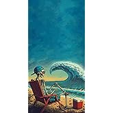 ETRNL Summer Tidal Wave Lightweight Travel Towel - Microfiber, Quick-Dry, Sand-Resistant & Compact Towel for Camping, Hiking & Outdoor Adventures, 31.5 x 63 in, 9.2 oz - Not a Large Cotton Towel