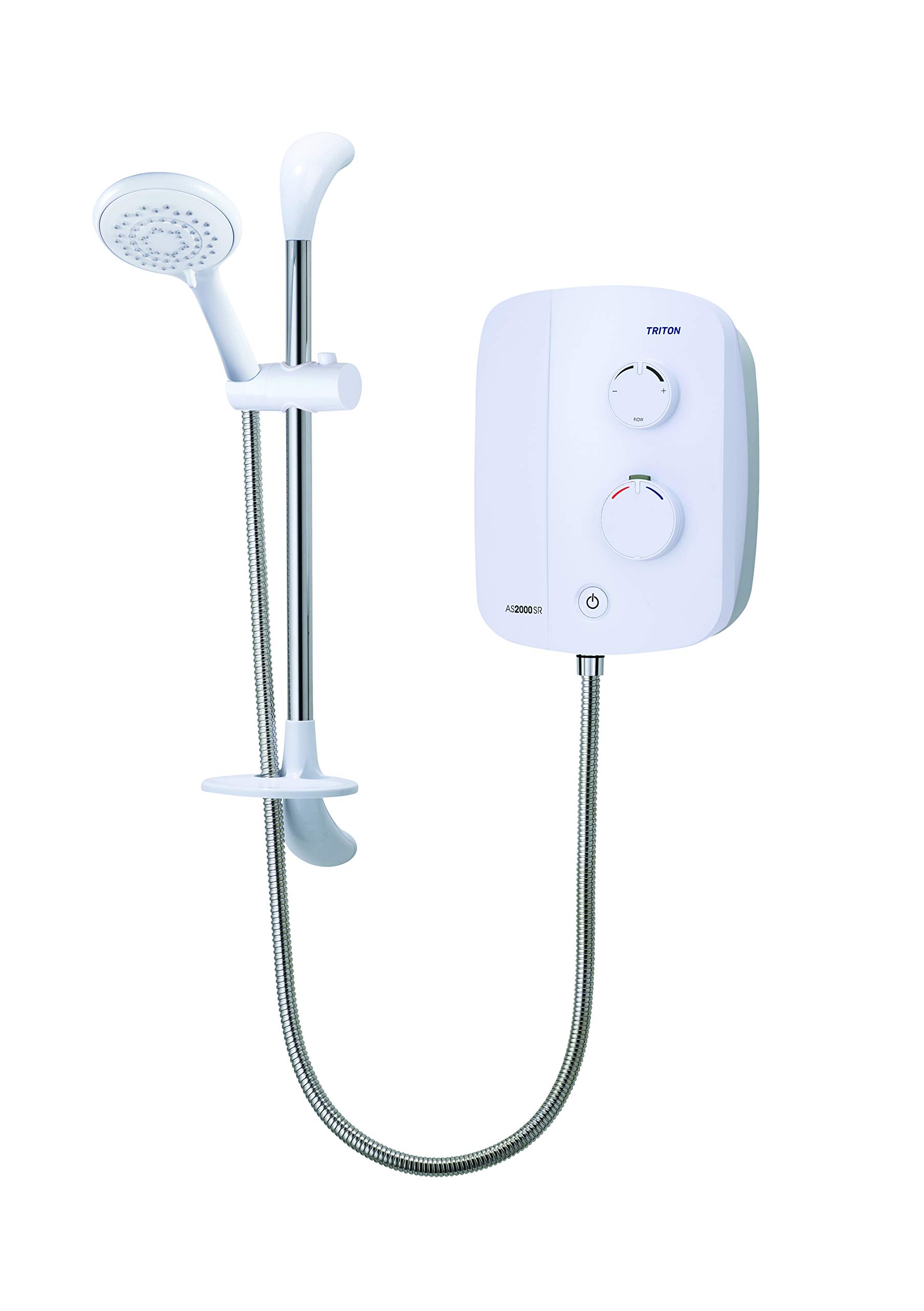 Triton Showers | AS2000SR | Power Shower | White | Thermostatic Shower | Power Shower Head | Quiet Pump