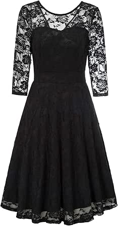 JASAMBAC Women's Vintage Floral Cocktail Party Wedding Guest A Line Lace Dresses : Amazon.ca 
