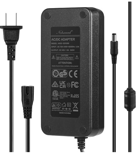 Amazon.com: Nobsound 48V10A DC Power Supply Adapter 480W 100-240V