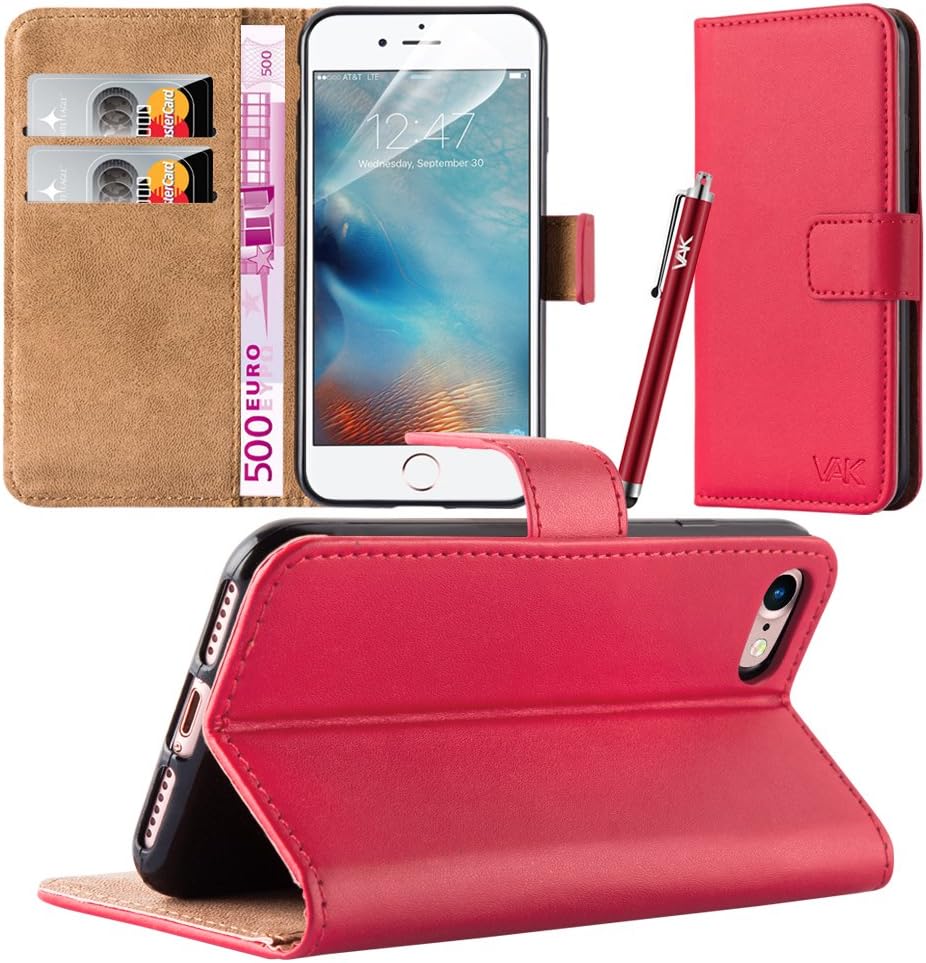 VA Case For iPhone 7 iPhone 8 Case Leather Flip Card Slots