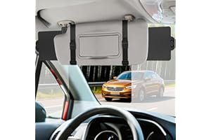 AUTIORA Sun Visor Extender for Car, Visor Extender Sun Blocker, Sun Visor Extension with Anti-Glare Lens Blocks UV & Sunlight, Adjustable Car Sun Visor for Safe Driving (1 Pack)