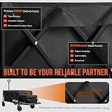Overmont 100L Camping Trolley - 220LBS Capacity, Collapsible Wagon, Black view 5