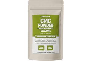 Coolinario Carboxymethyl Cellulose - CMC Powder - Tylose Powder (1 LB) Food Grade Thickener & Stabilizer for Baking, Beverage