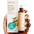 Gya Labs Sweet Orange Essential Oil Roll on - 100% Pure Natural Roller Perfume for Women & Men - Sweet Orange Oil for Skin, Relaxing Aromatherapy, Alcohol Free, Travel Size (0.34 Fl Oz)