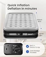 Airefina King Inflatable Air Mattress with Built-in Pump 203x152x46cm view 2
