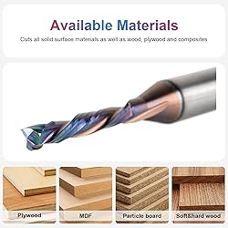 SpeTool 1/8 Inch Spiral Router Bits Up Down