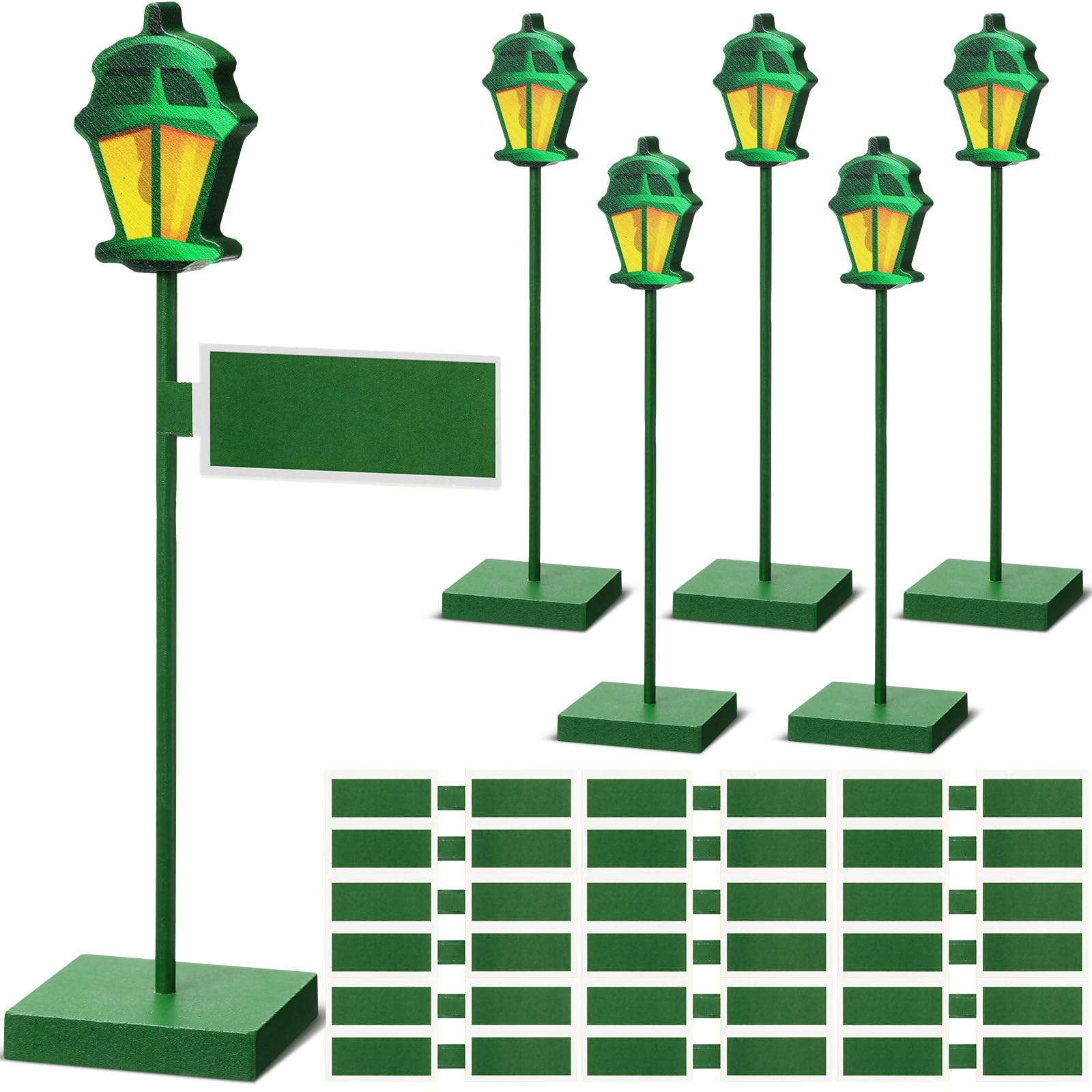 colingmill-6-pcs-street-sign-lamp-post-centerpiece-wooden-lamp-post
