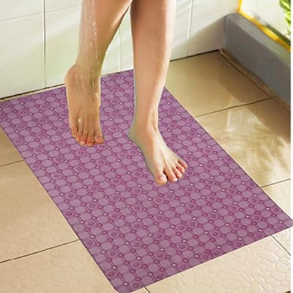 Kuber Industries PVC Bath Mat - 27x 14, Pink