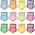 12 Pieces Owl Sticky Note Adhesive Cute Memo Notes Self-Stick Owl Note Pads for Reminders, Study, Work, Office, School and Home, 12 Styles